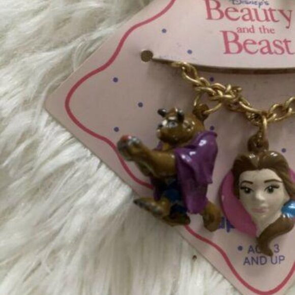 VINTAGE 90's NEW Disney's Beauty and the Beast Charm Bracelet by APPLAUSE - Picture 2 of 4